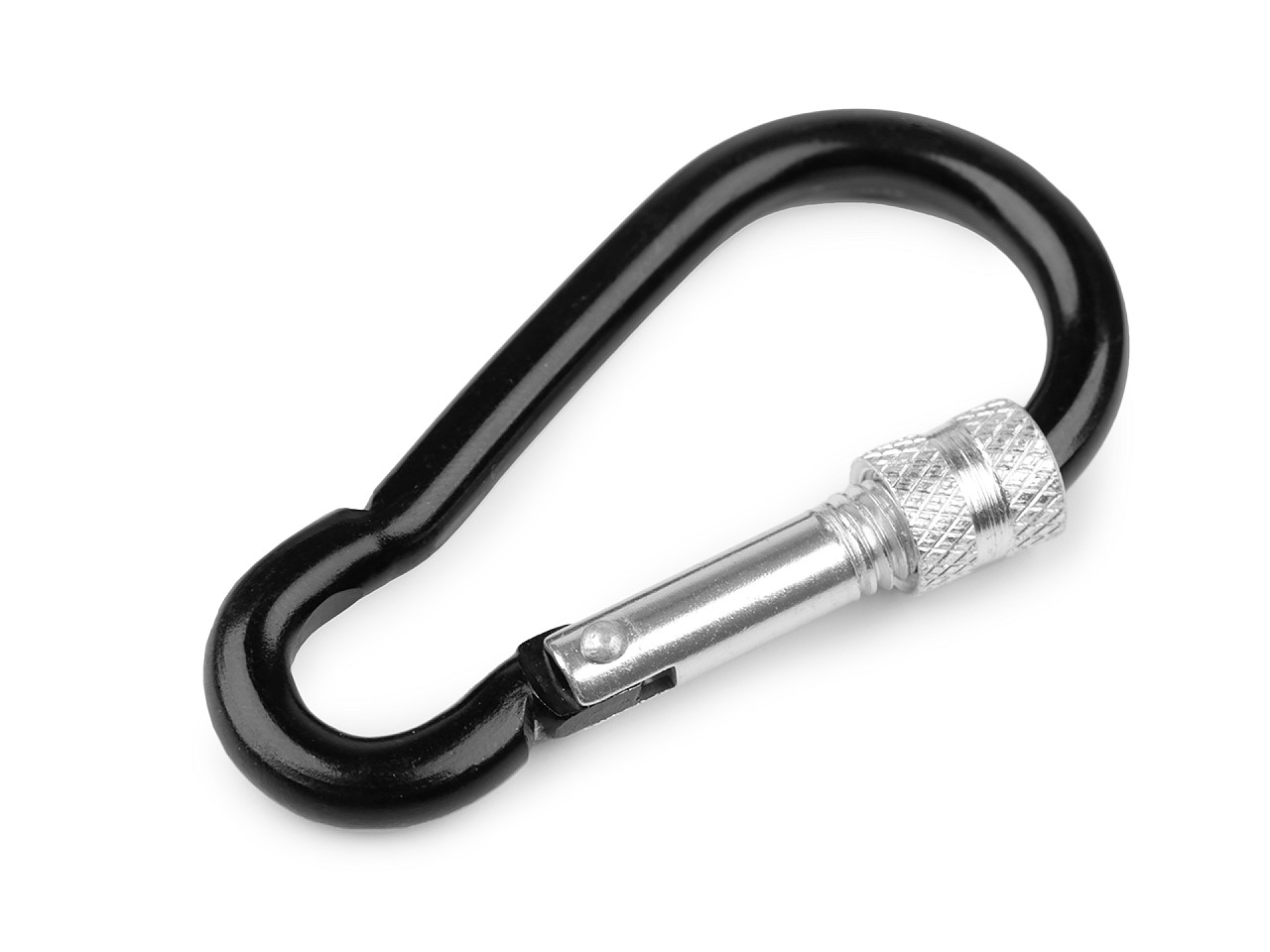 Alloy keyring carabiner / snap hook safety clip - Black (10 Pieces)