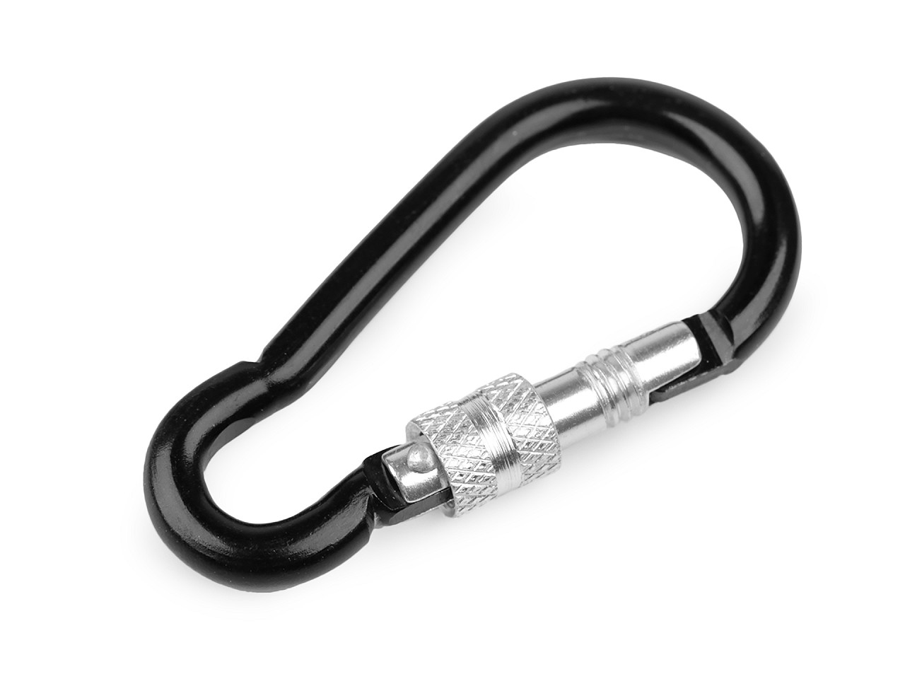 Alloy keyring carabiner / snap hook safety clip - Black (10 Pieces)
