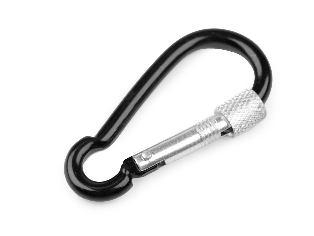 Alloy keyring carabiner / snap hook safety clip - Black varnish (10 Pieces)