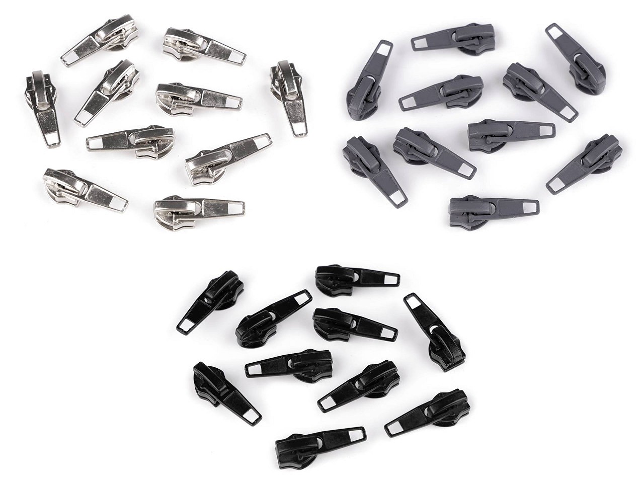 Slider for nylon zippers no 5 - Nickel (50 Pieces)