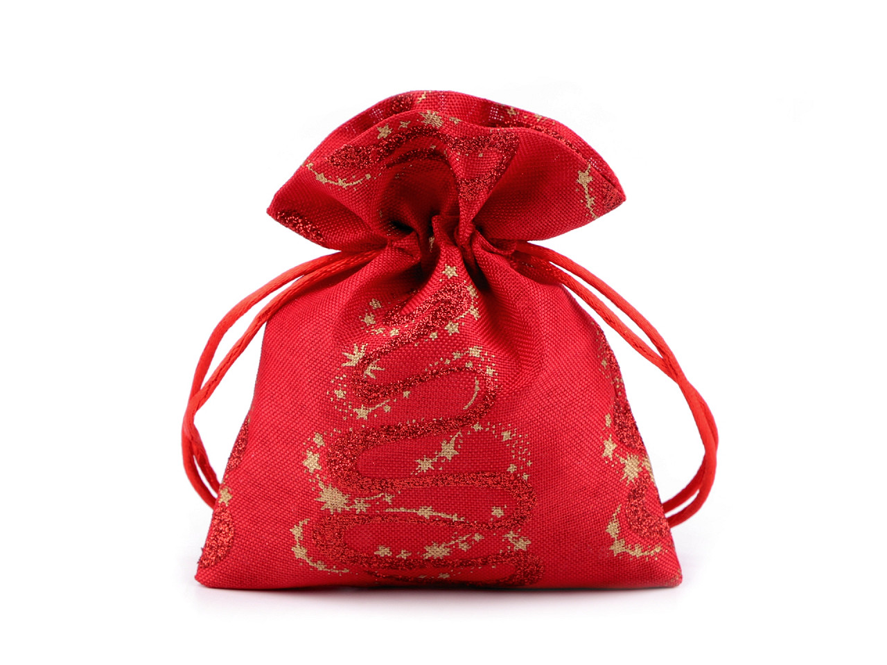 Christmas gift bag 10x13 cm jute imitation - Burlap (1 Piece)