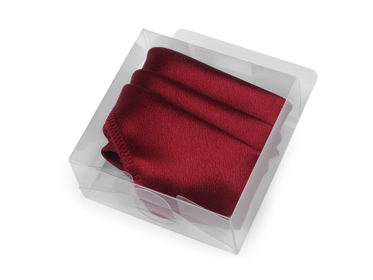 Satin pocket handkerchief in a box - Powder-salmon (1 Piece)