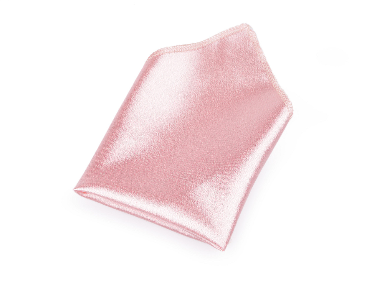 Satin pocket handkerchief in a box - Powder-salmon (1 Piece)