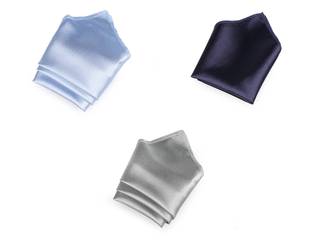 Satin pocket handkerchief in a box - Powder-salmon (1 Piece)