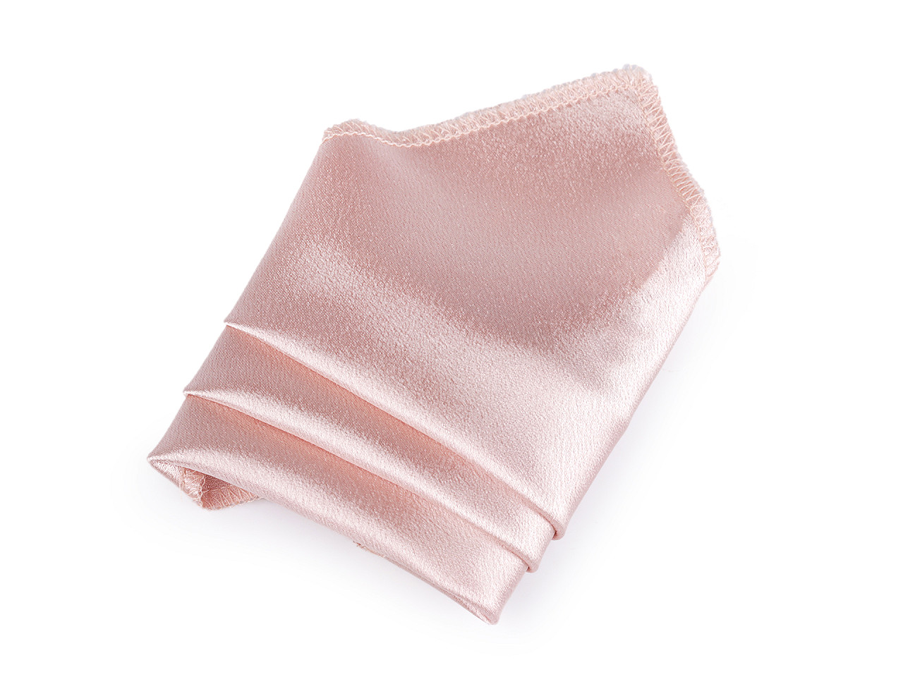 Satin pocket handkerchief in a box - Powder-salmon (1 Piece)