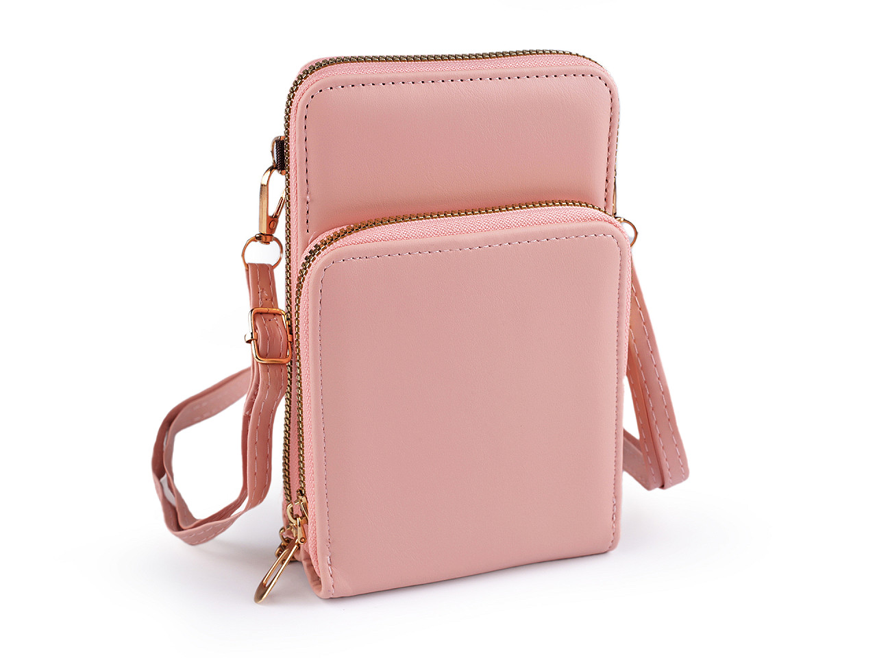 Crossbody bag with mobile phone pocket  11.5x18 cm - Grey-green (1 Piece)