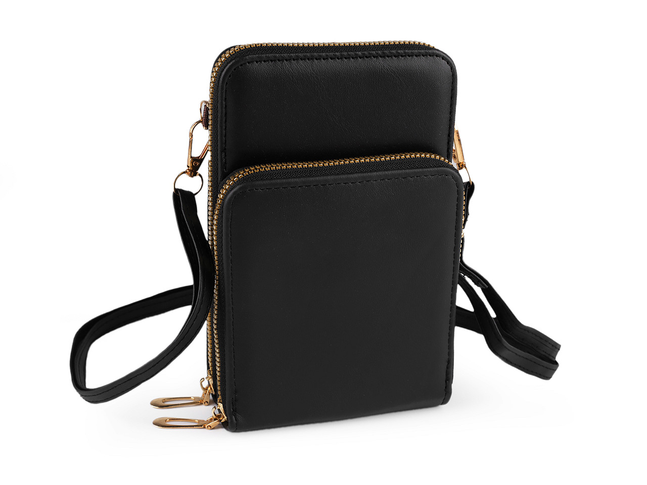 Crossbody bag with mobile phone pocket  11.5x18 cm - Grey-green (1 Piece)