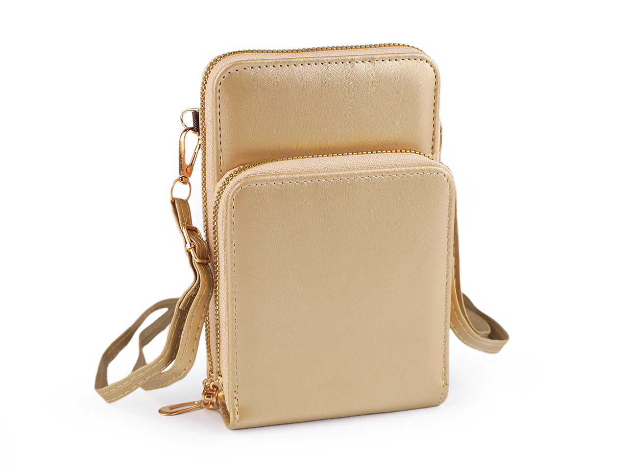 Crossbody bag with mobile phone pocket  11.5x18 cm - Grey-green (1 Piece)
