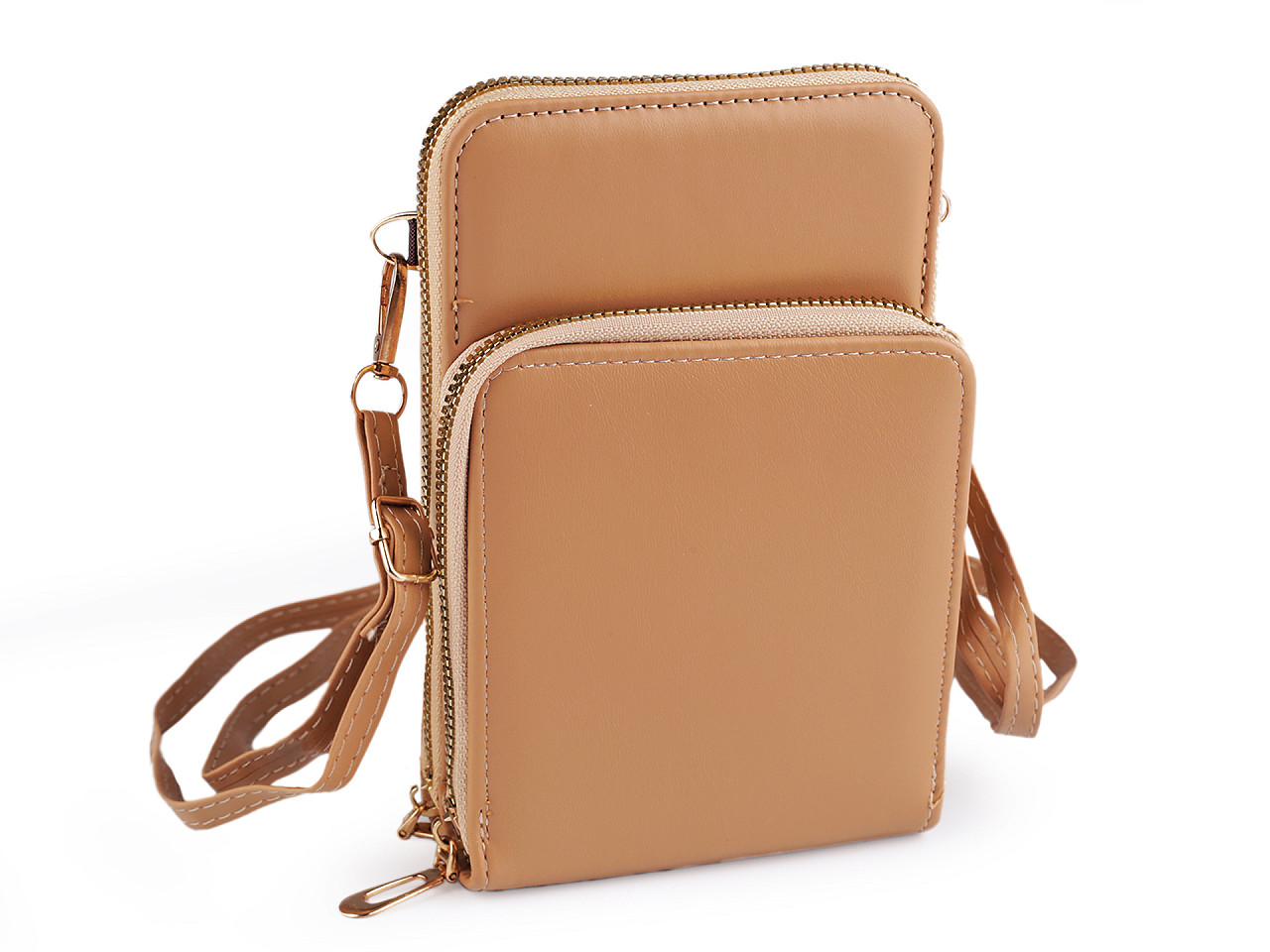 Crossbody bag with mobile phone pocket  11.5x18 cm - Grey-green (1 Piece)