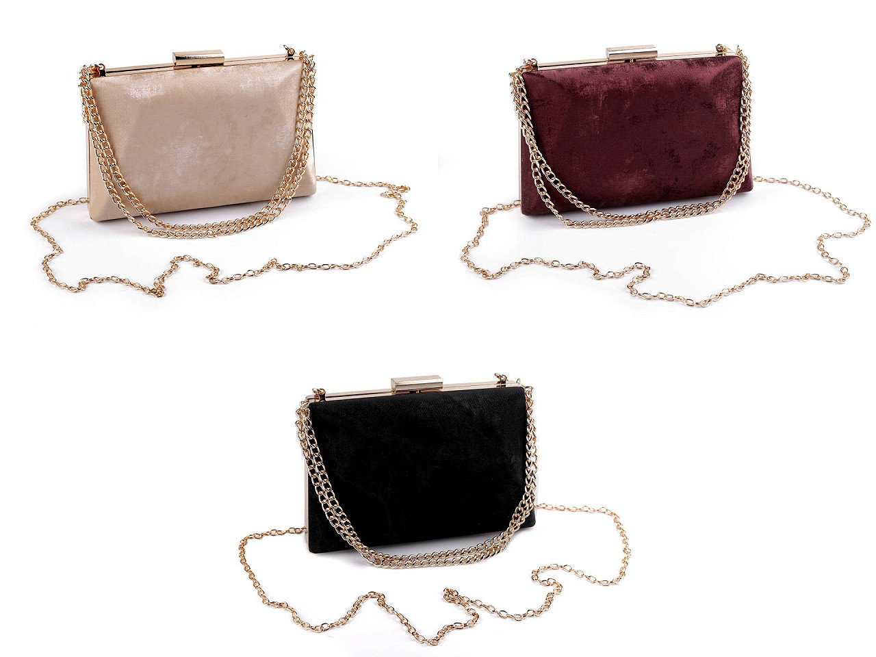 Clutch purse / evening bag - suede - Black (1 Piece)