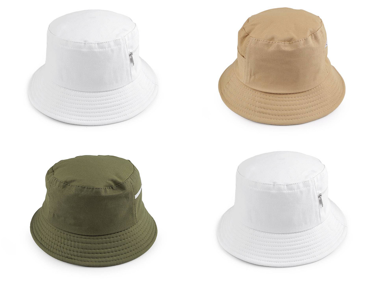 Cotton summer hat, unisex - White (1 Piece)