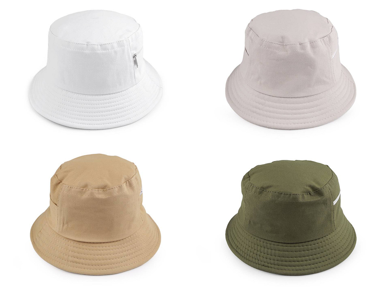 Cotton summer hat, unisex - White (1 Piece)