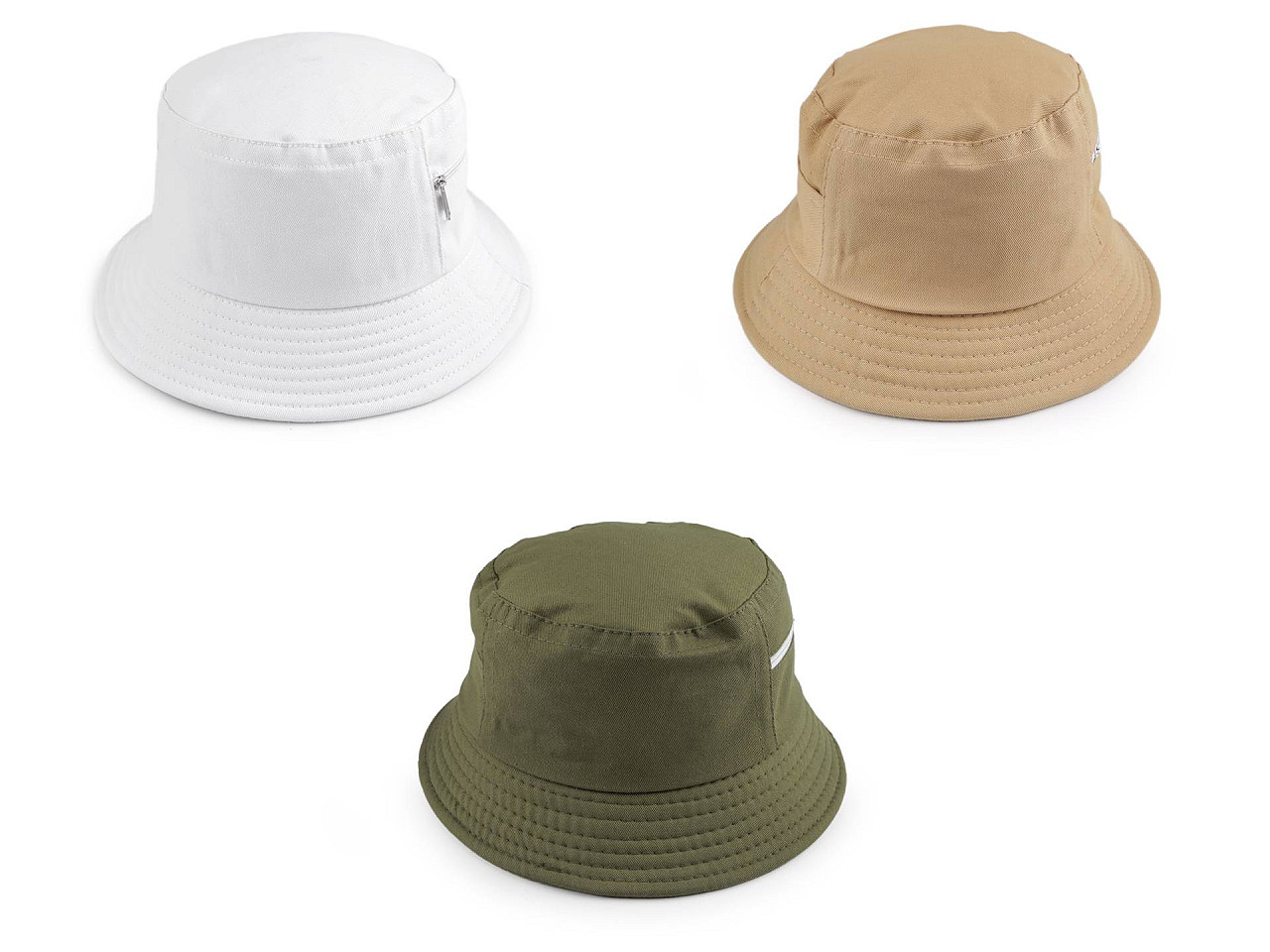 Cotton summer hat, unisex - White (1 Piece)