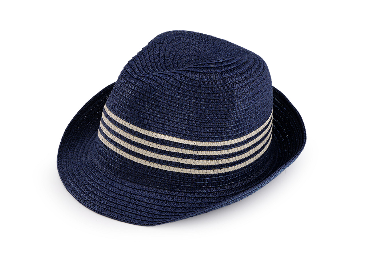 Children's summer hat / straw hat - Blue dark (1 Piece)
