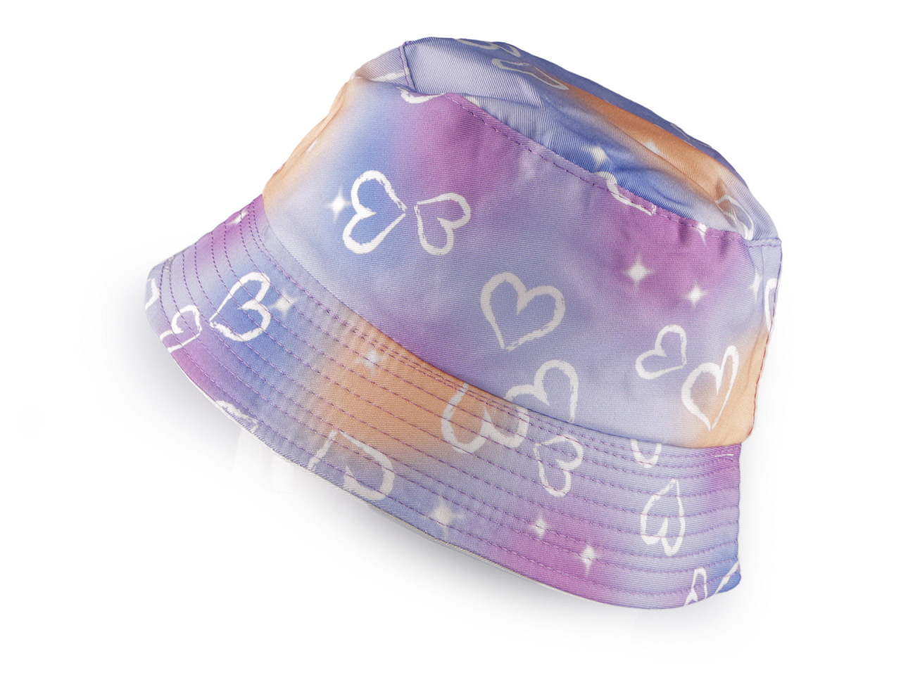 Girls summer hat, heart - Blue light (1 Piece)