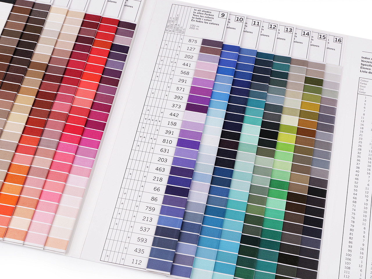 Colour card for threads - gütermann 100 m, 500 m, jeans - As pictured (1 Piece)