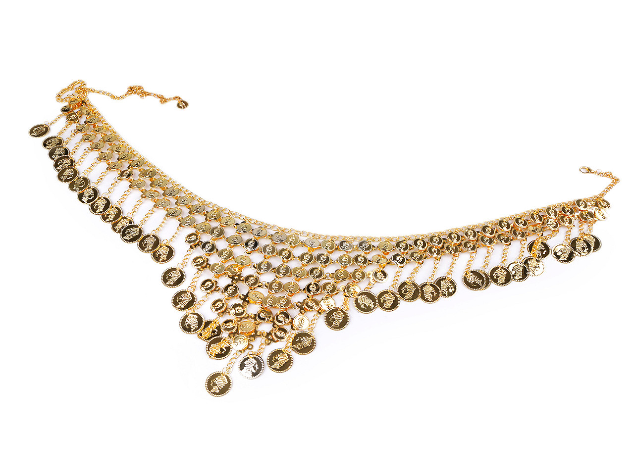 Belly-dance / shakira hip scarf - Gold (1 Piece)