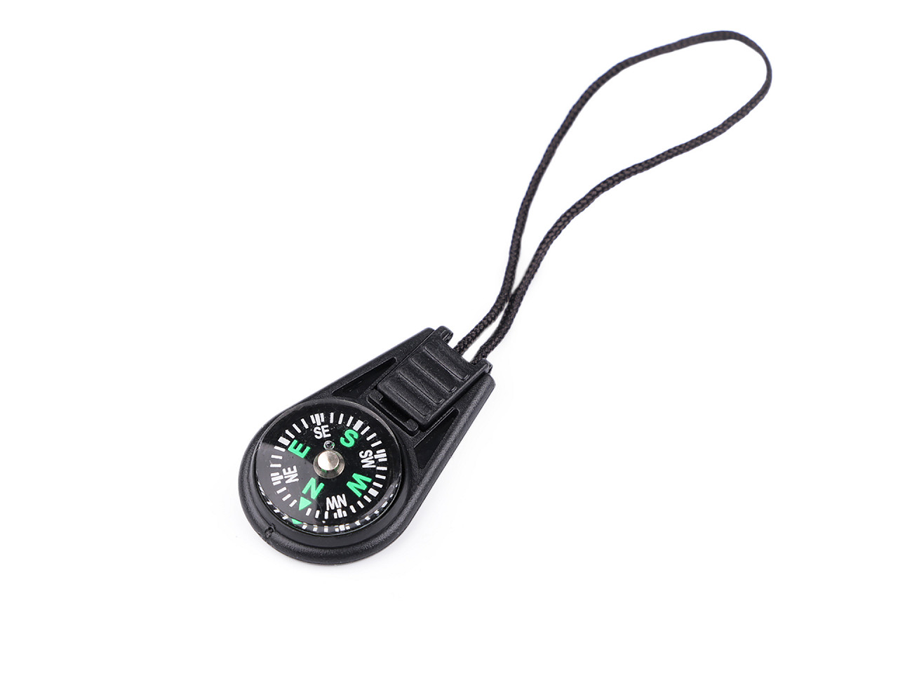 Backpack / key ring with compass - Black (1 Piece)