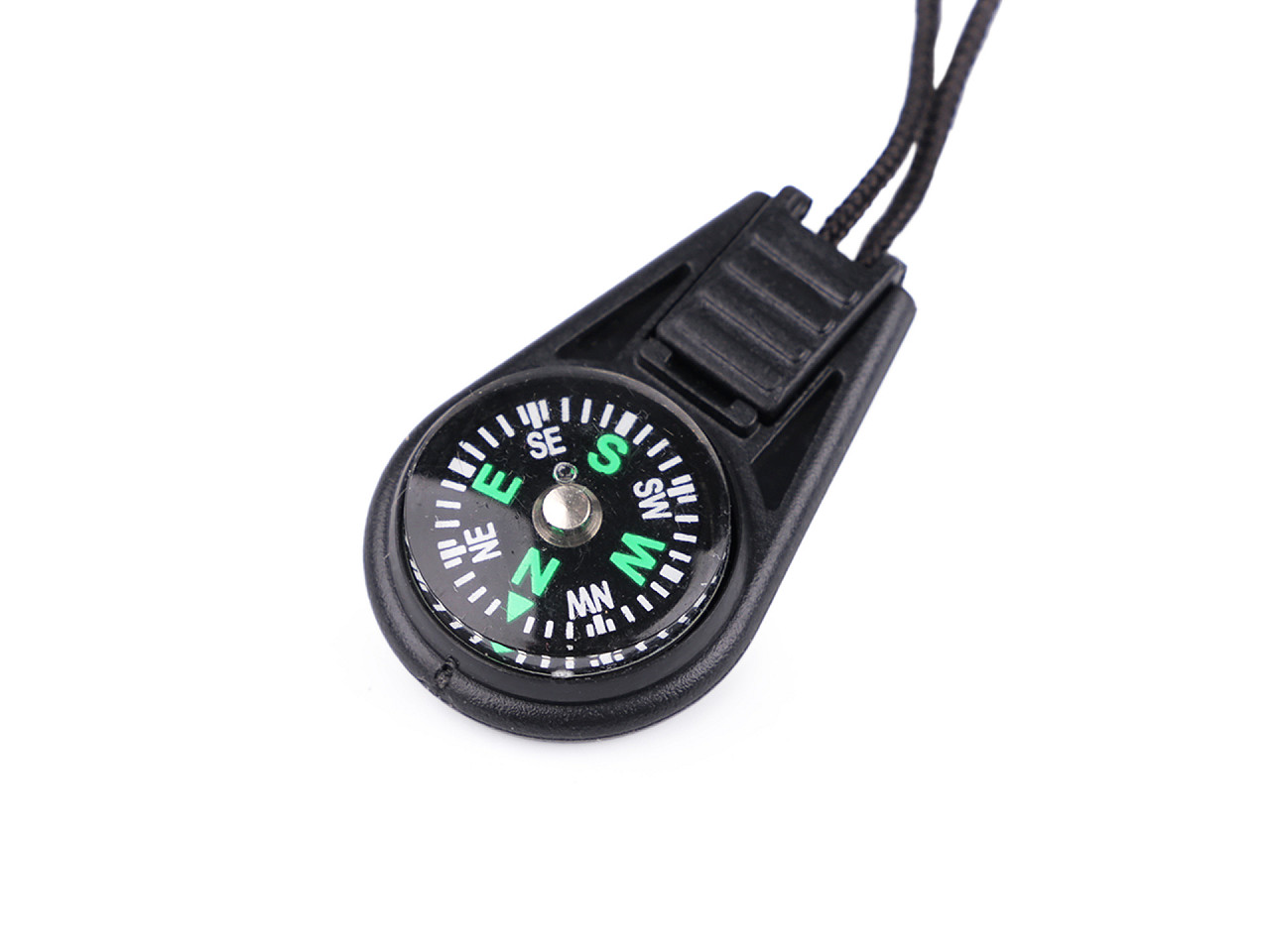 Backpack / key ring with compass - Black (1 Piece)