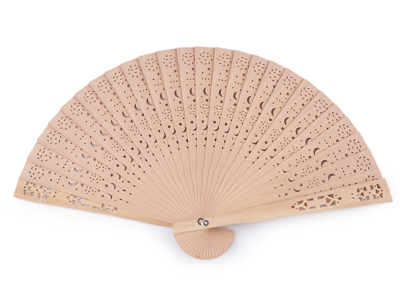 Bamboo hand fan - Natural light (10 Pieces)