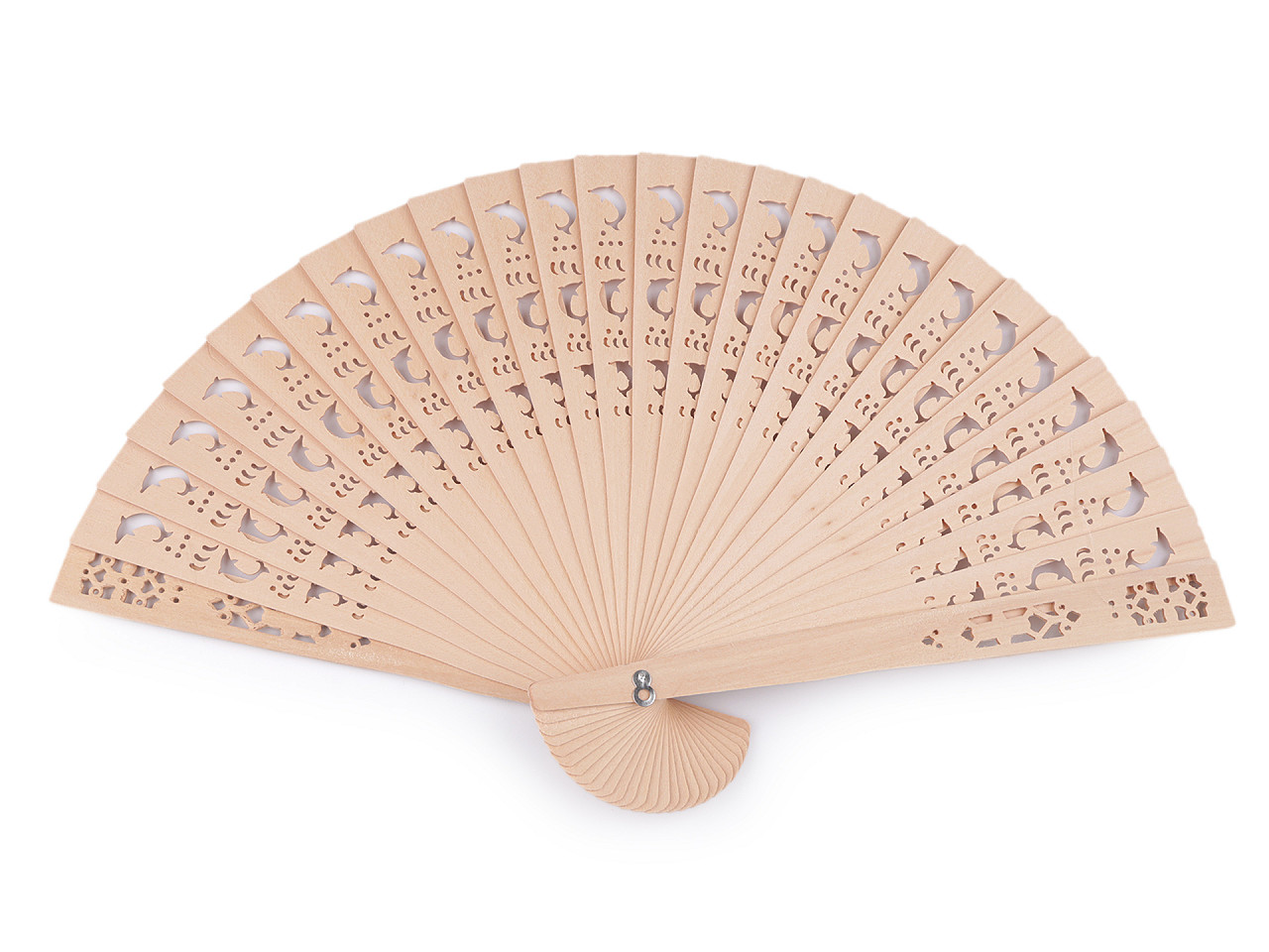 Bamboo hand fan - Natural light (10 Pieces)
