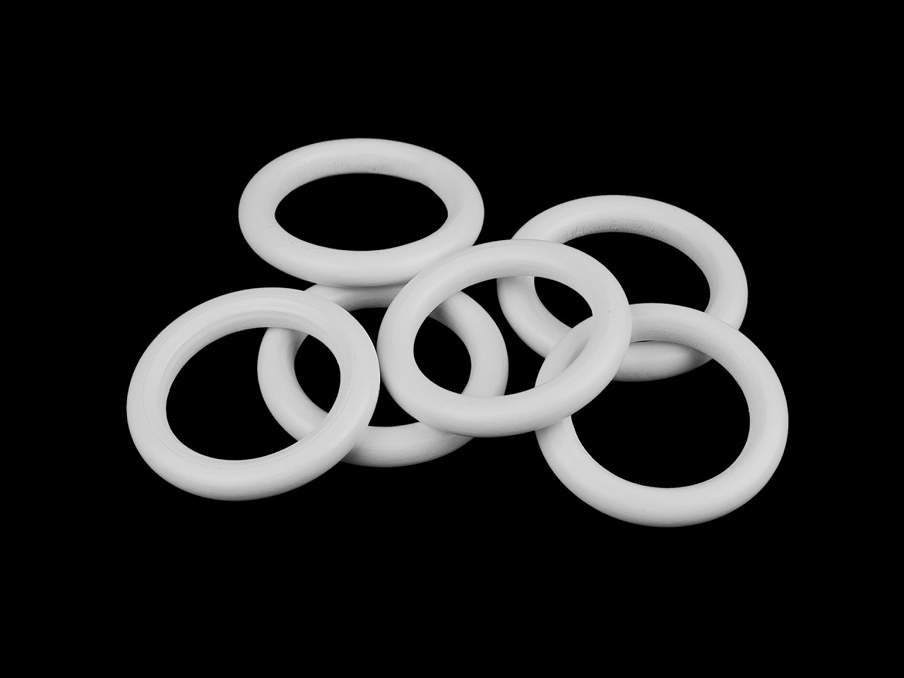 Wooden colored ring, outer diameter ø50 mm - Silver (20 Pieces)