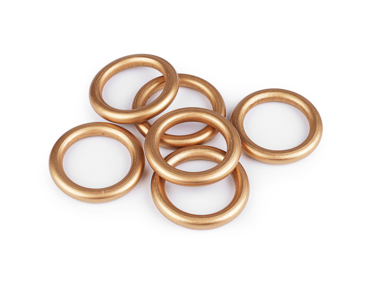 Wooden colored ring, outer diameter ø50 mm - Silver (20 Pieces)