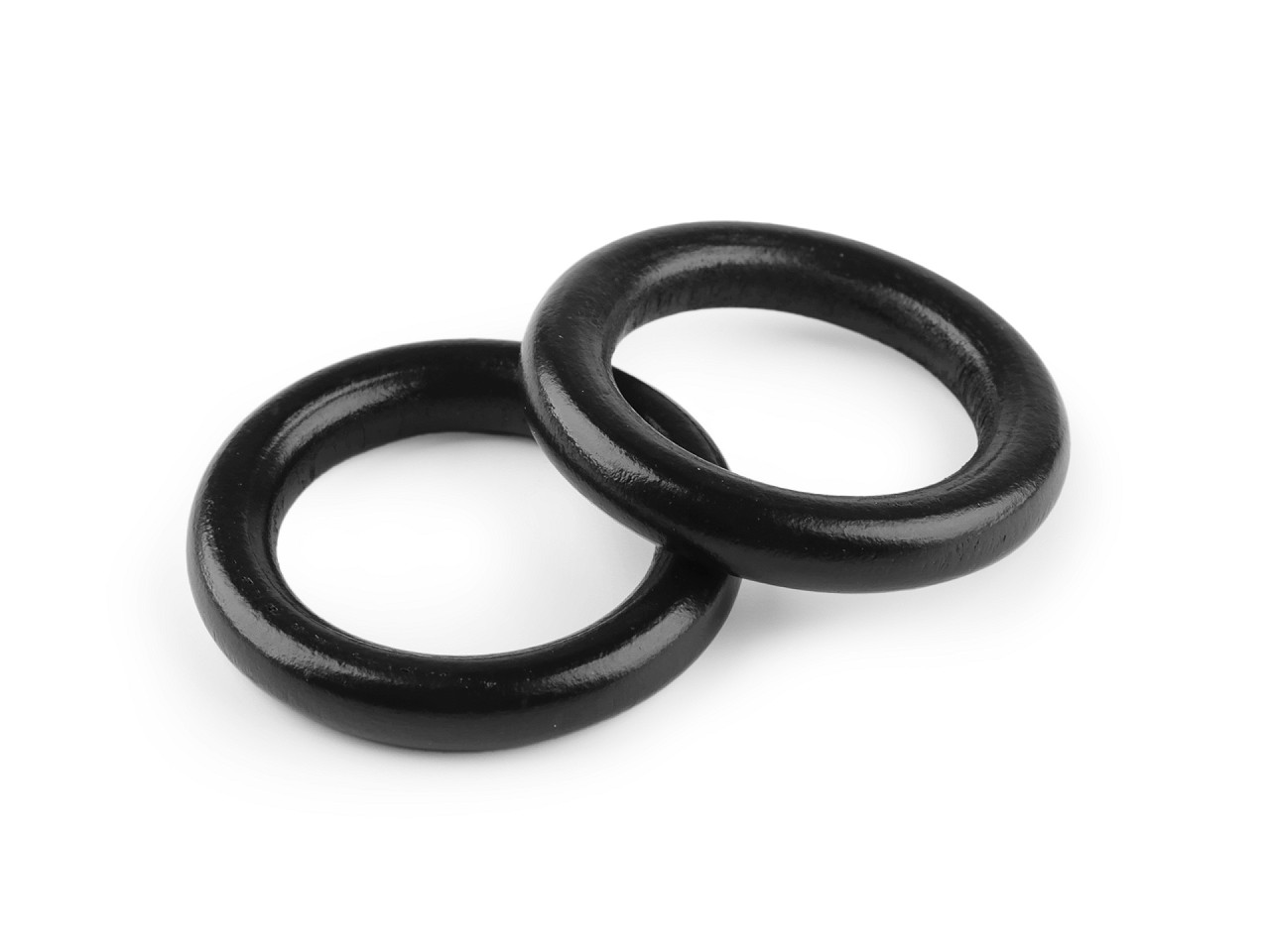 Wooden colored ring, outer diameter ø50 mm - Silver (20 Pieces)