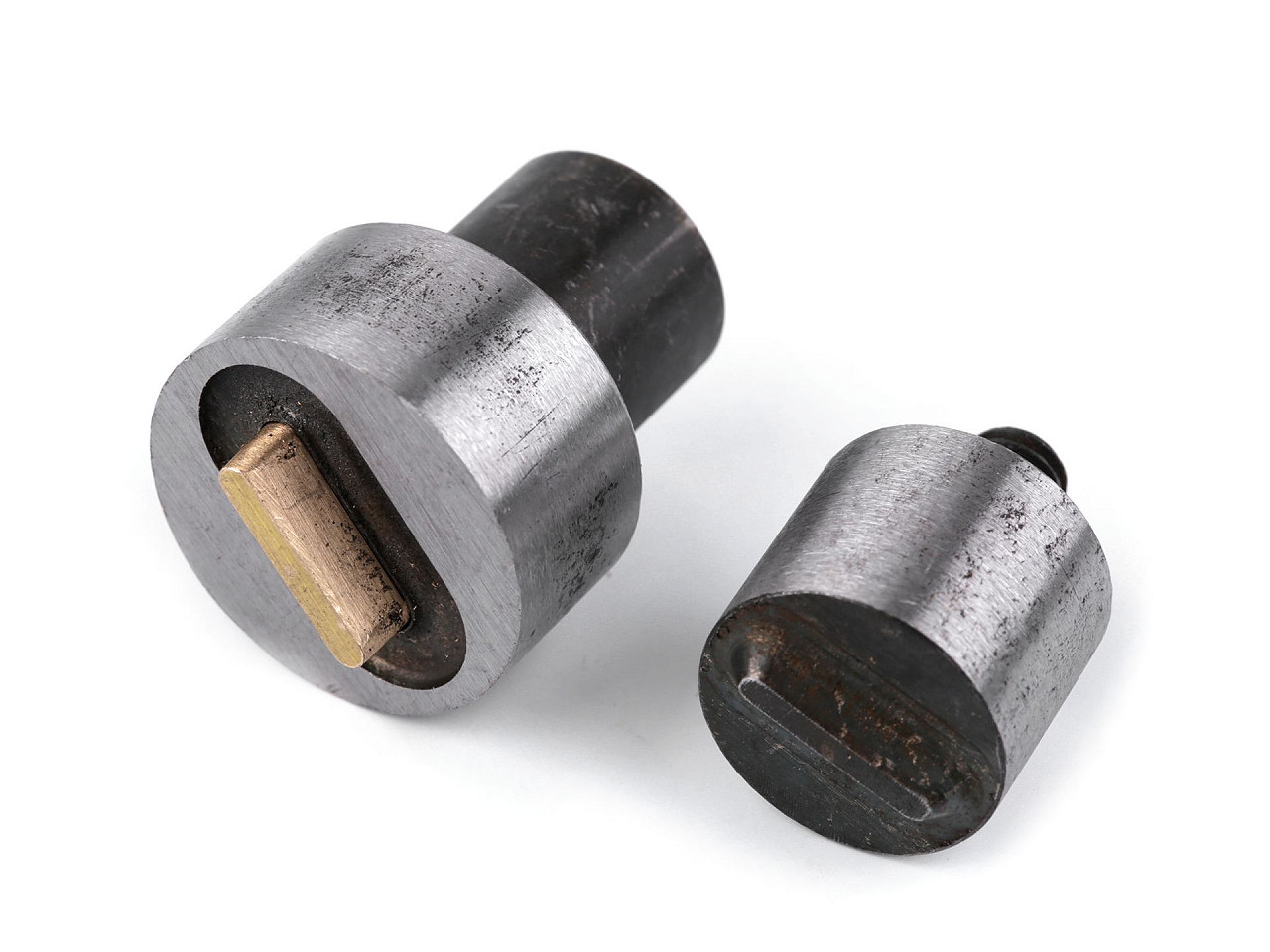 Hand press dies mold for oval eyelets / grommets 4x16 mm, 5x18 mm - Nickel (1 Set)