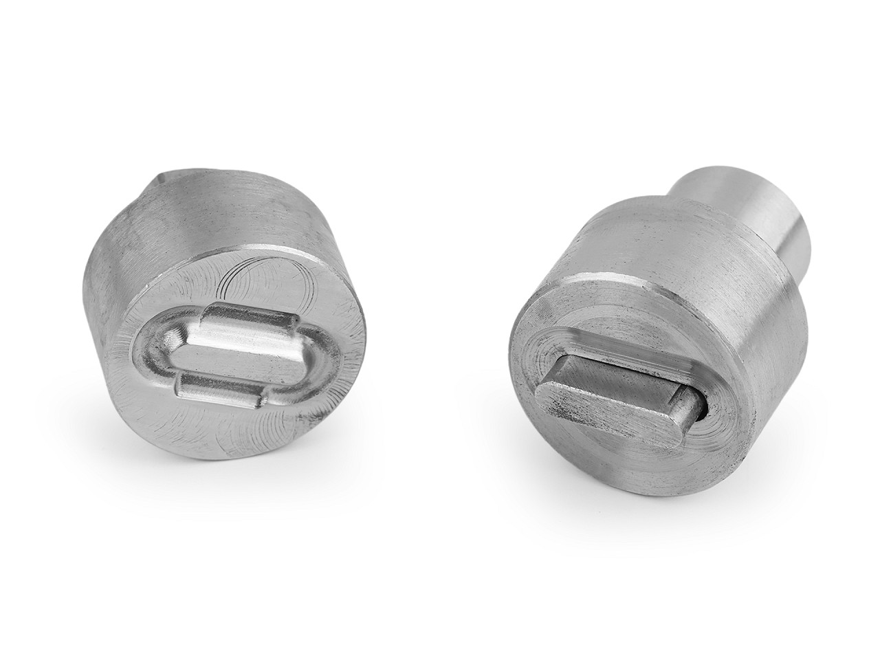 Hand press dies mold for oval eyelets / grommets 4x16 mm, 5x18 mm - Nickel (1 Set)