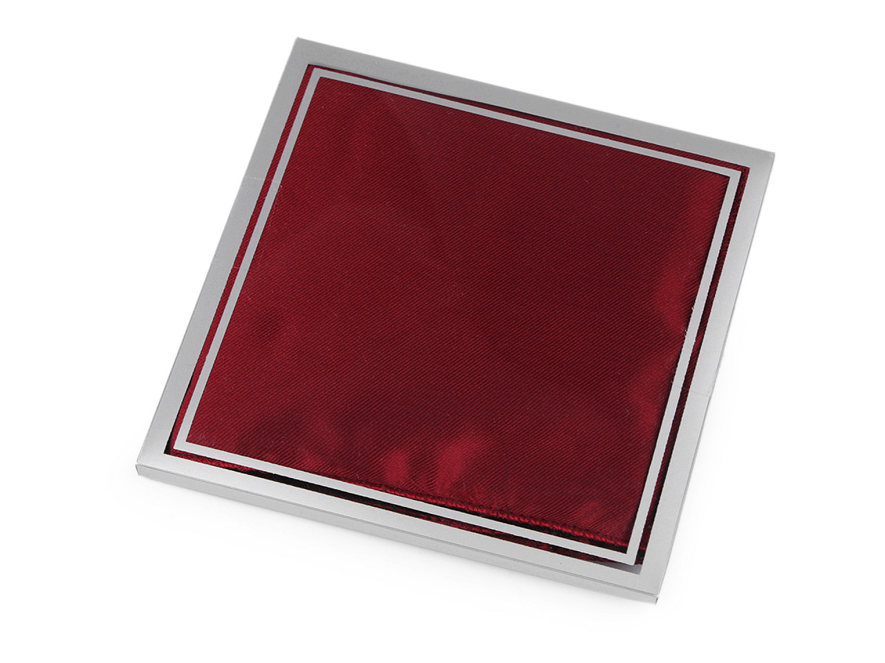 Satin jpocket handkerchief in a box - Light wine red (1 Piece)