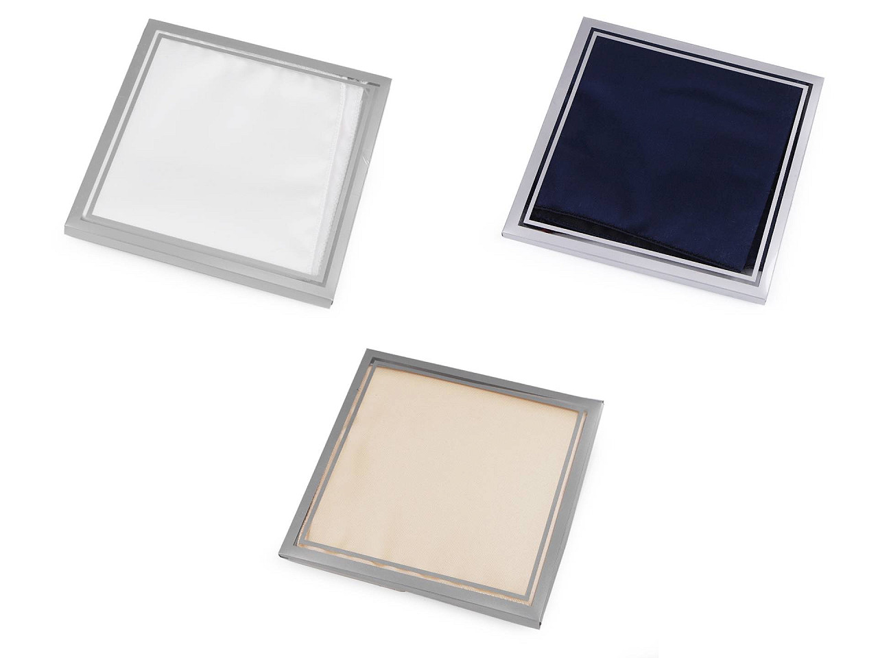 Satin jpocket handkerchief in a box - Light wine red (1 Piece)