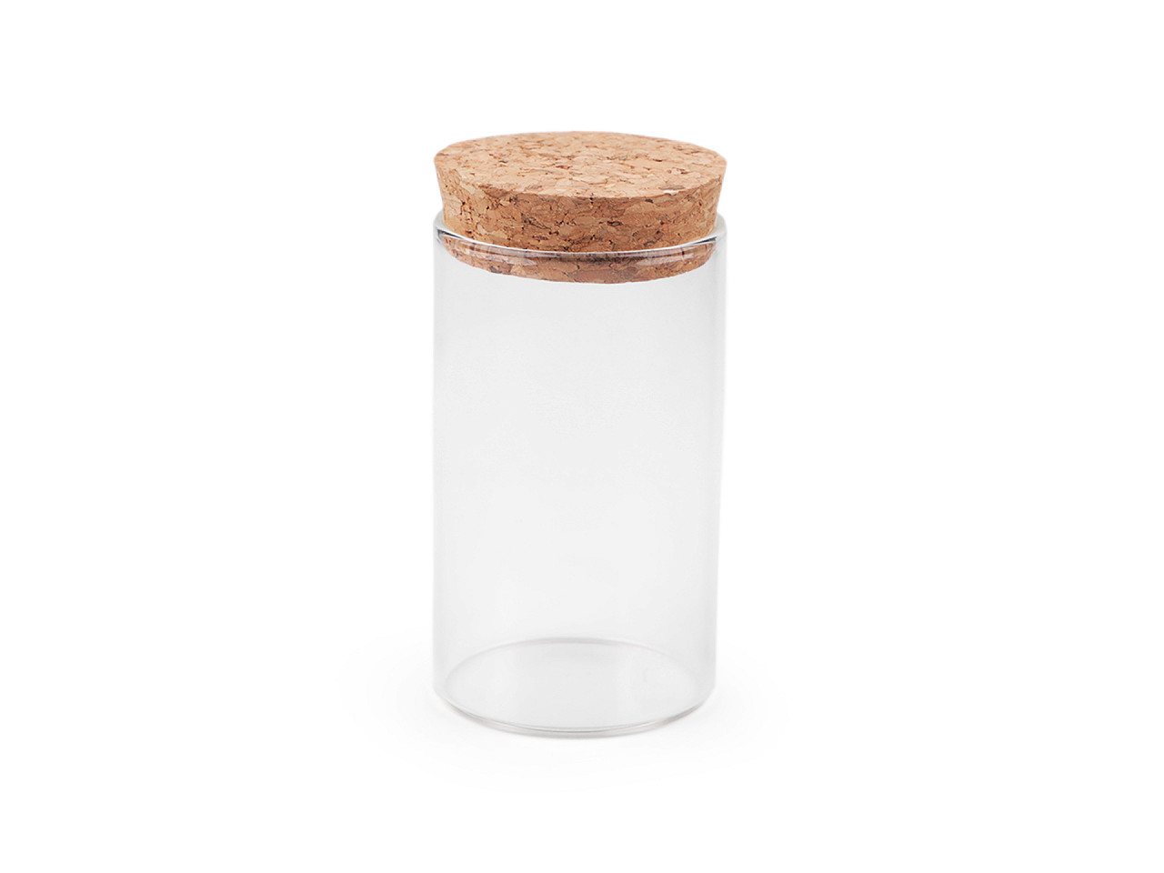 Glass vials / mini glass jars with cork - Transparent (4 Vials)