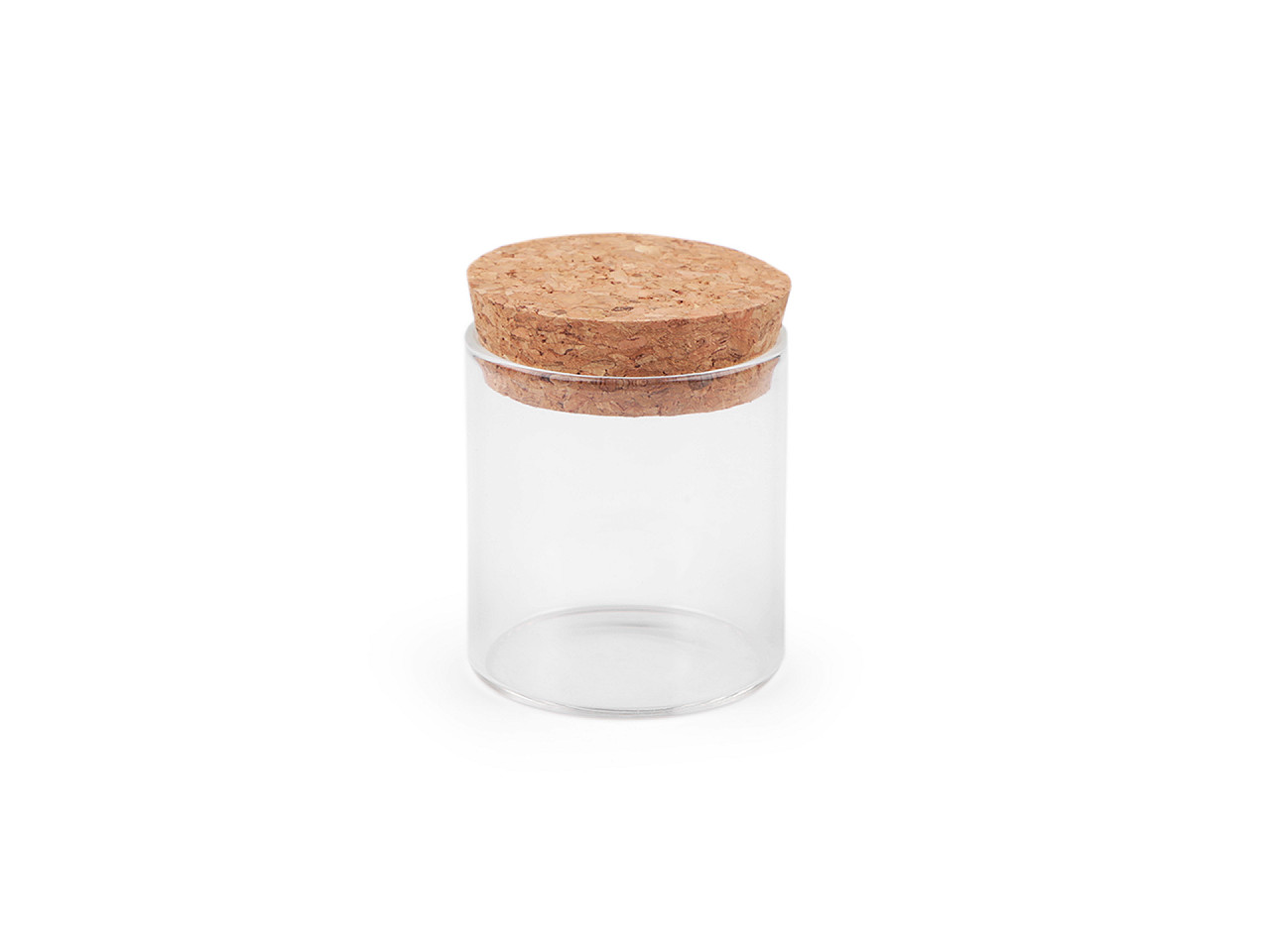 Glass vials / mini glass jars with cork - Transparent (4 Vials)