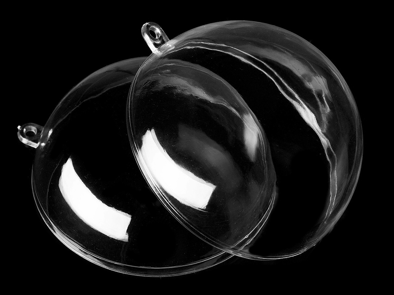Clear acrylic fillable ball ornament ø12 cm - Transparent (6 Pieces)