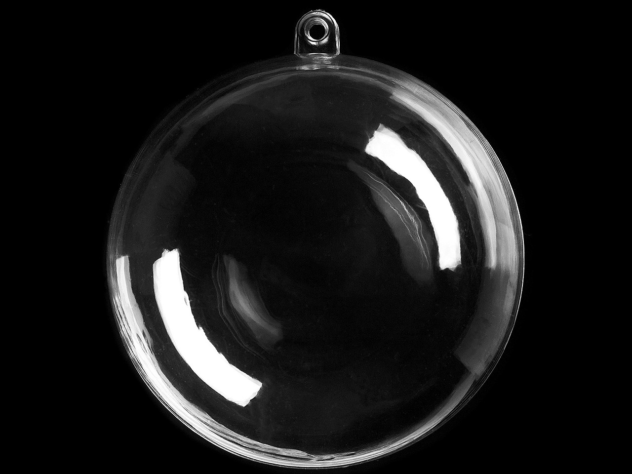 Clear acrylic fillable ball ornament ø12 cm - Transparent (6 Pieces)