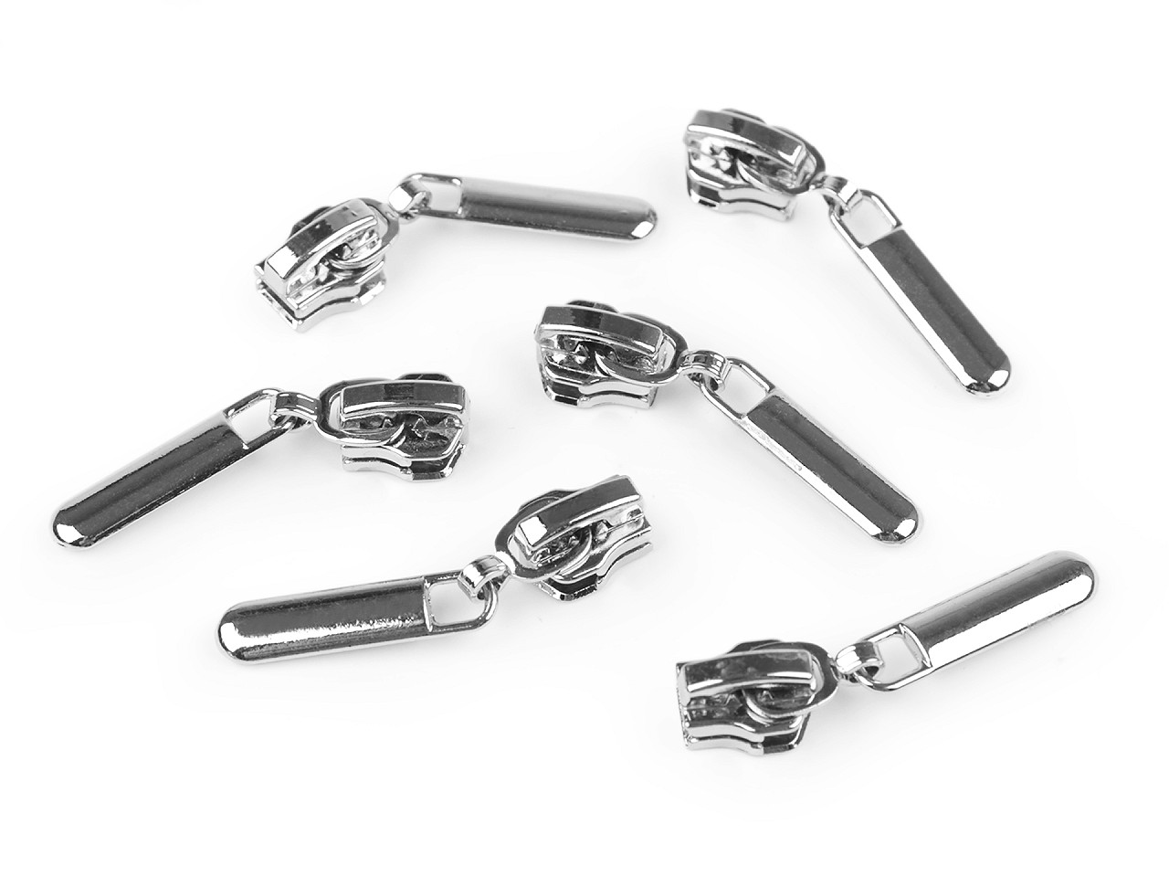 Decorative slider for metal zippers no 5 - Nickel (50 Pieces)