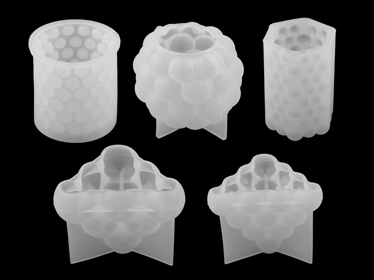 Silicone mold for making candles and castings - White (1 Piece)