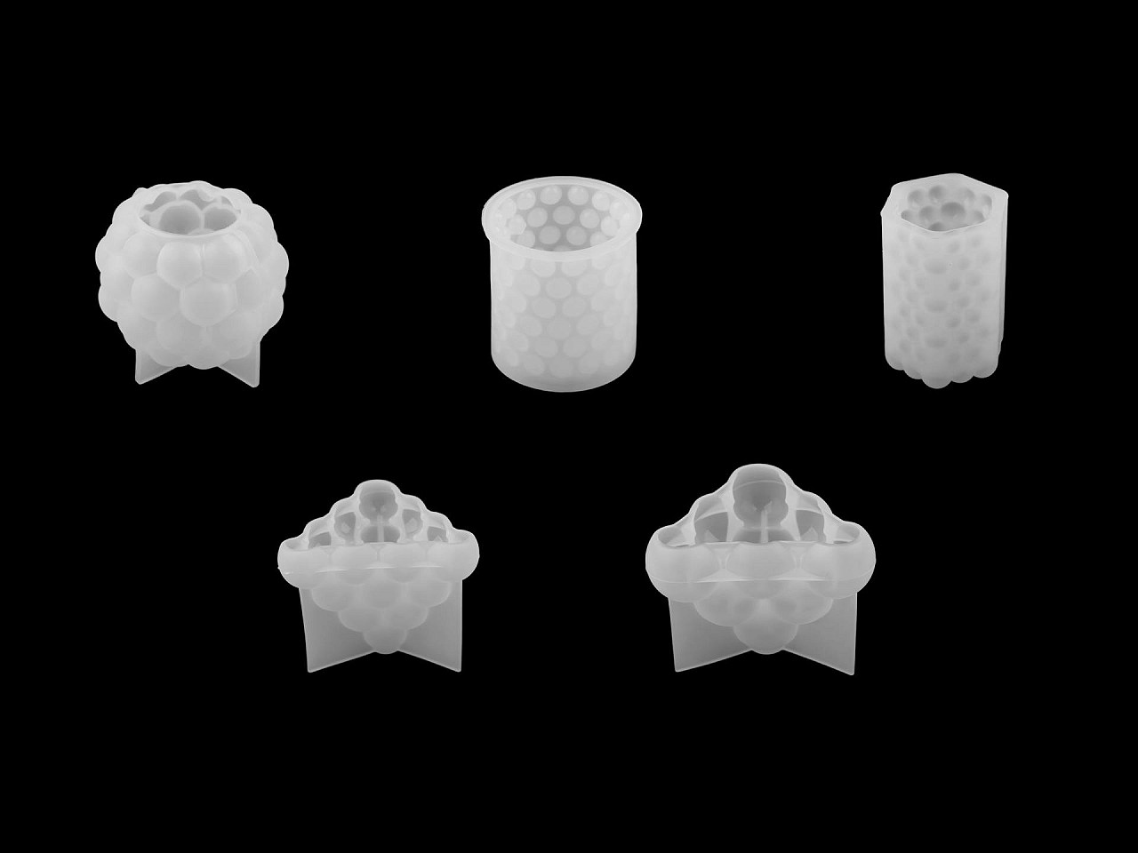 Silicone mold for making candles and castings - White (1 Piece)