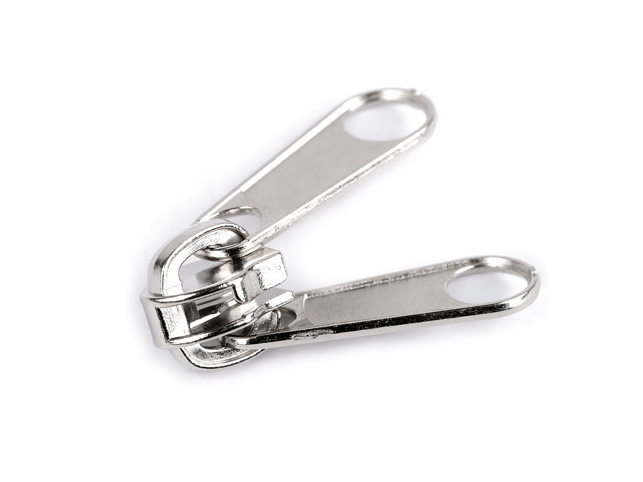 Slider for nylon / spiral zippers, double-sided, no 7 - Nickel (5 Pieces)