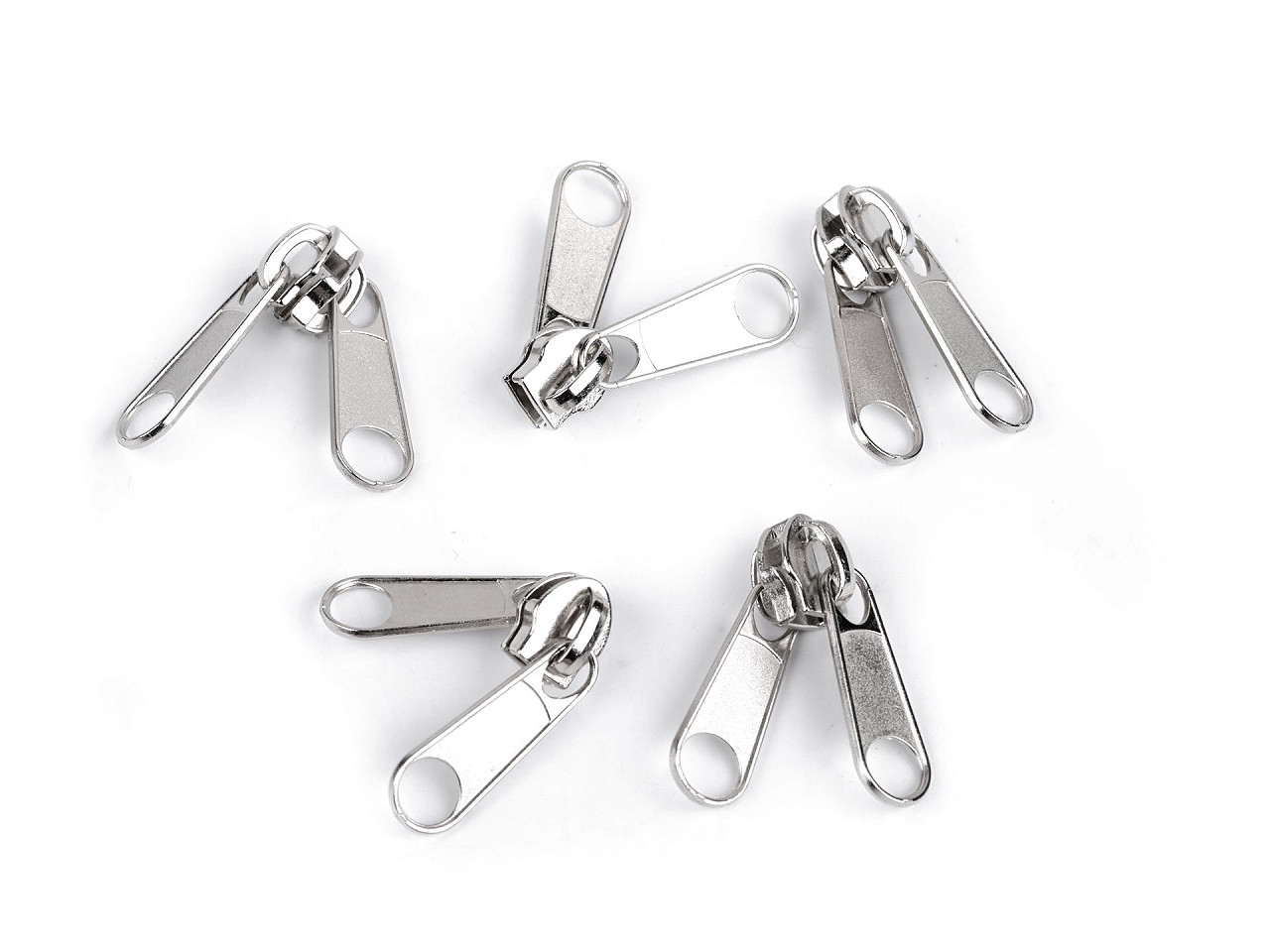 Slider for nylon / spiral zippers, double-sided, no 7 - Nickel (5 Pieces)