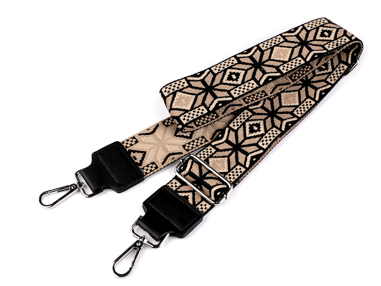 Bag handle / strap for bags with hooks width 5 cm - Black (1 Piece)