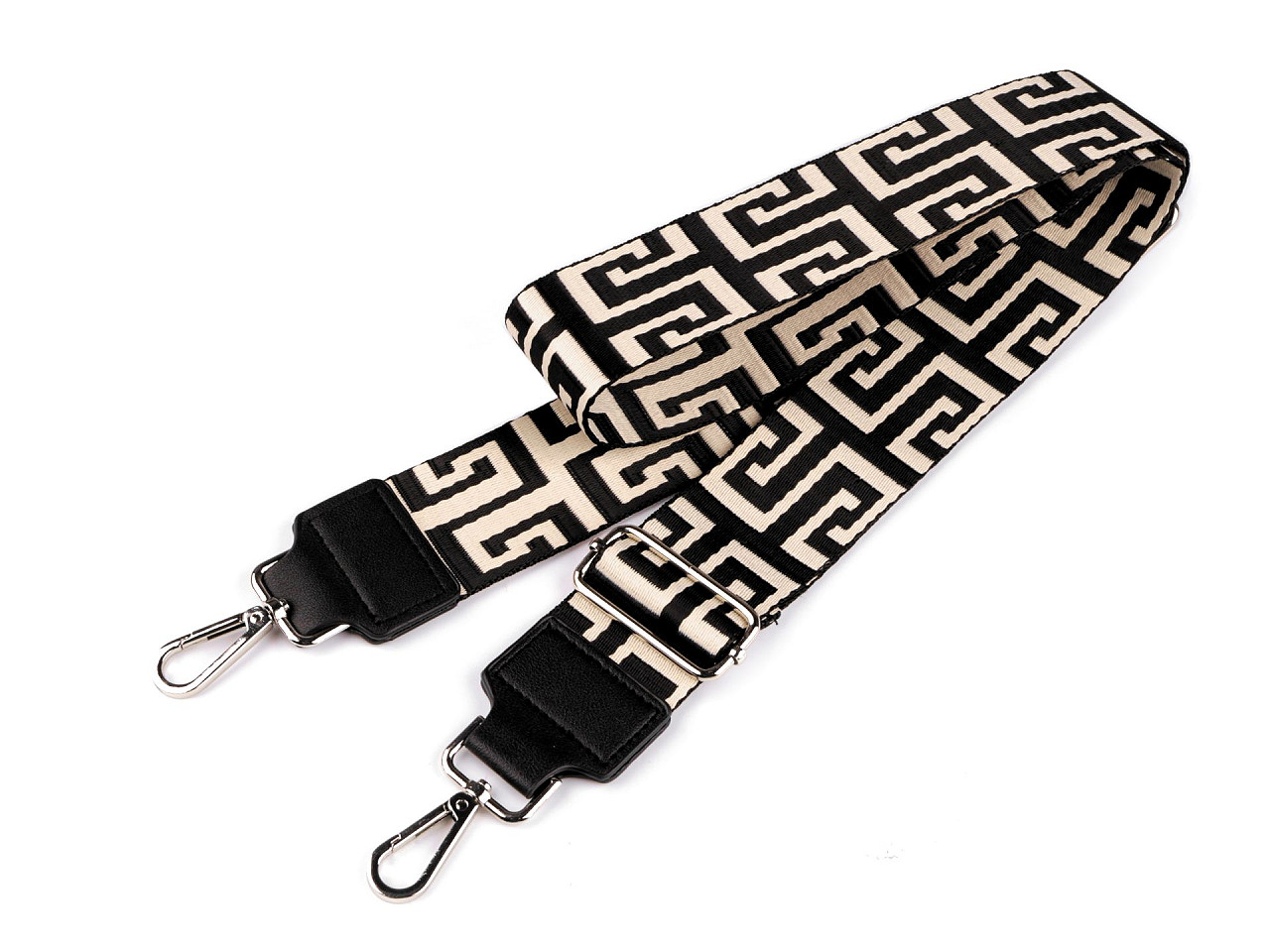 Bag handle / strap for bags with hooks width 5 cm - Black (1 Piece)