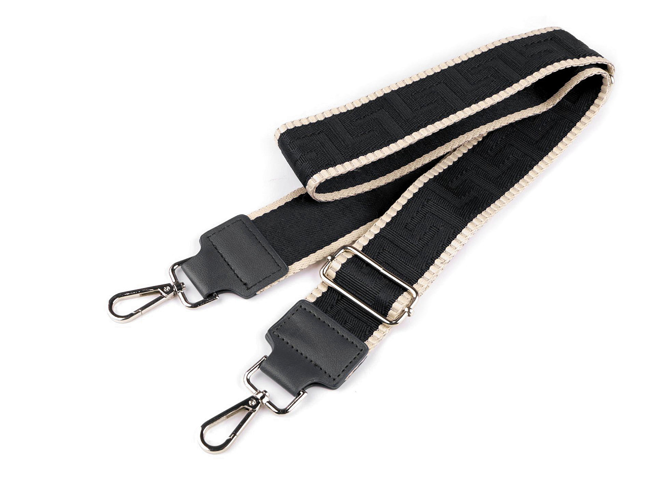 Bag handle / strap for bags with hooks width 5 cm - Black (1 Piece)