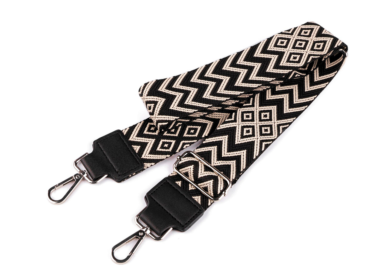Bag handle / strap for bags with hooks width 5 cm - Black (1 Piece)