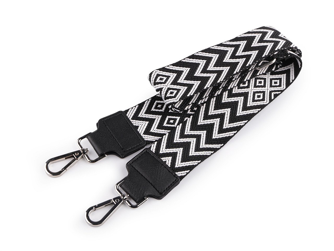 Bag handle / strap for bags with hooks width 5 cm - Black (1 Piece)