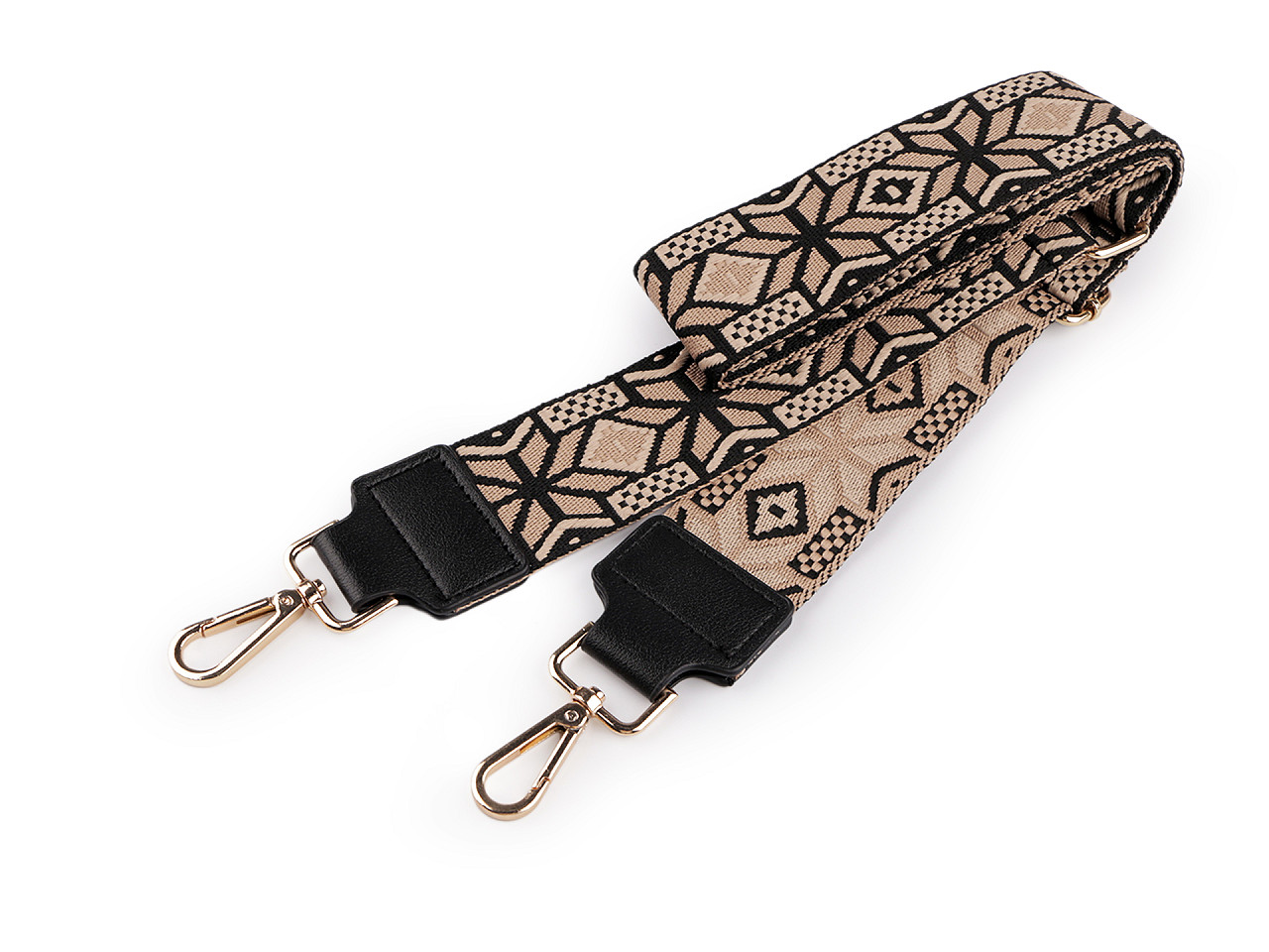 Bag handle / strap for bags with hooks width 5 cm - Black (1 Piece)