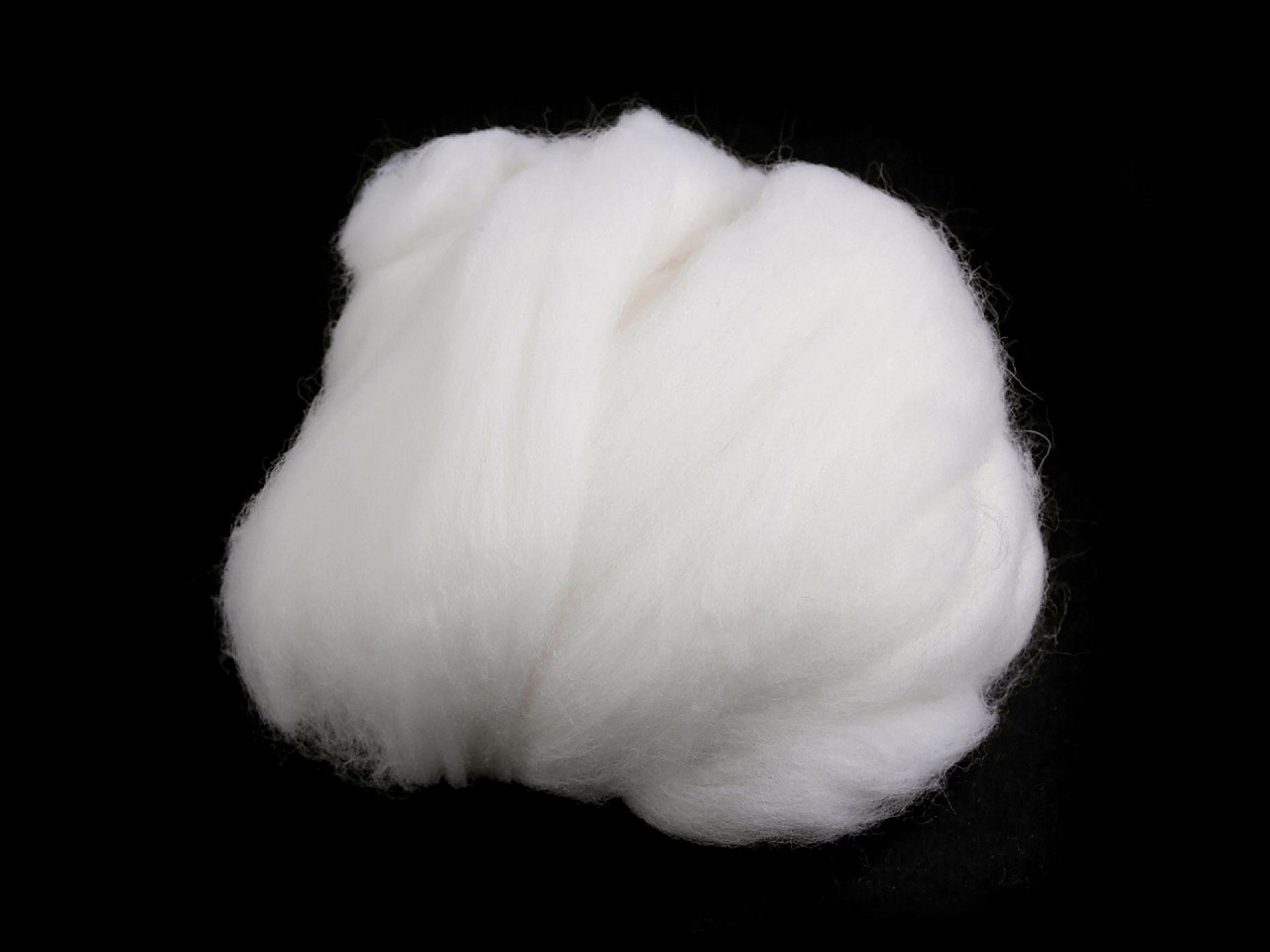 Wool fleece roving 20 g combed - Black (1 Bag)