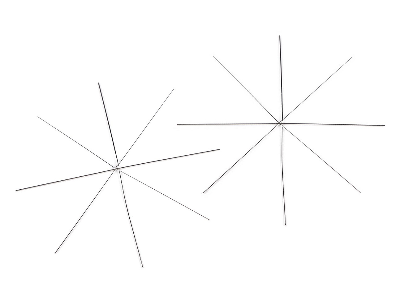 Christmas wire star / snowflake wire base for beading ø12 cm - Platinum (100 Pieces)