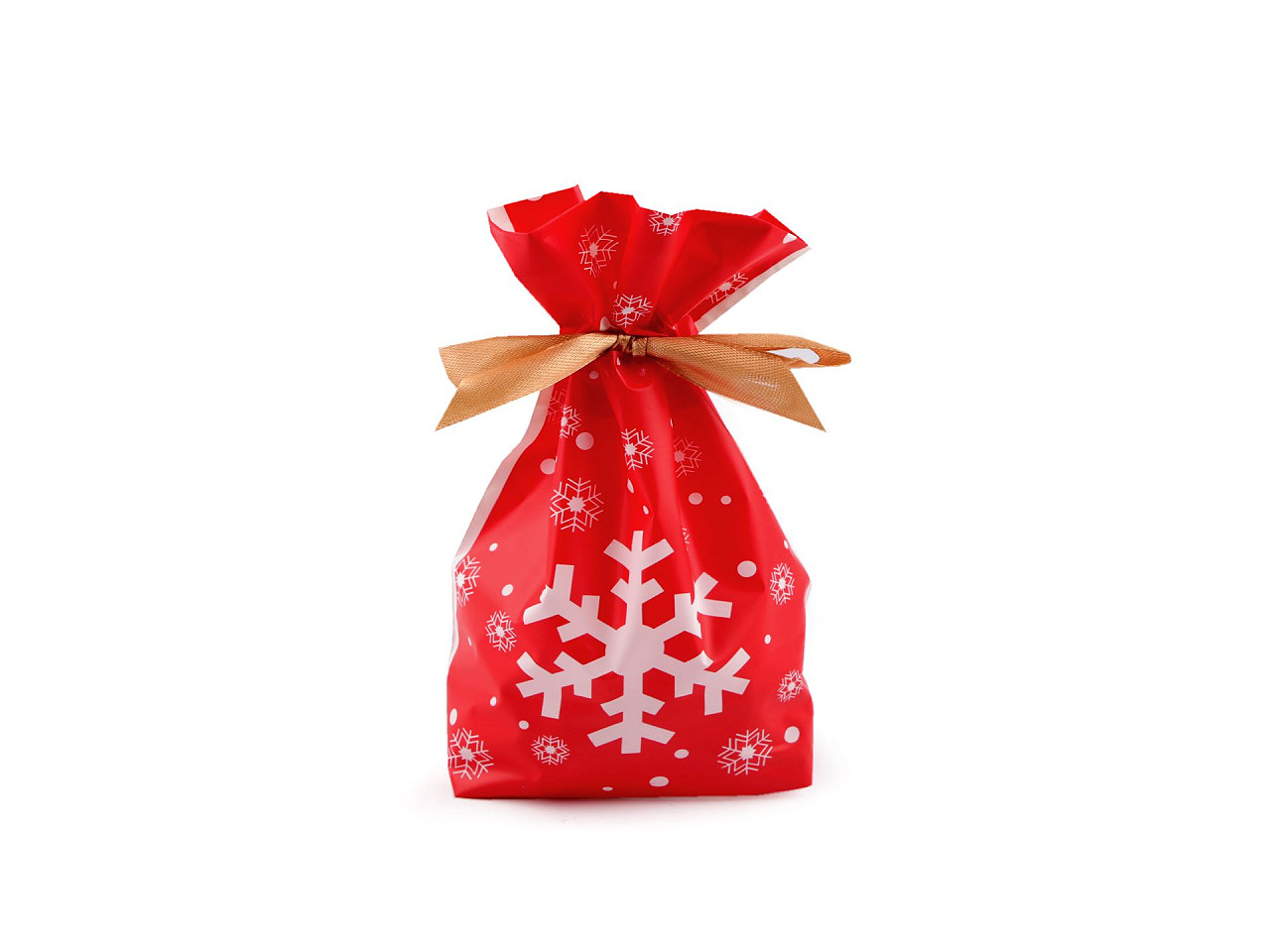 Candy bags / goodie bags with christmas ribbon 12x17.5 cm - Green (5 Pieces)